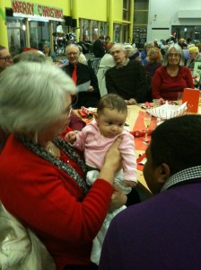 About to sing for the pensioners at Greenford High